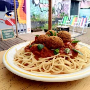 Spaghetti vegano hecho en VegVeg